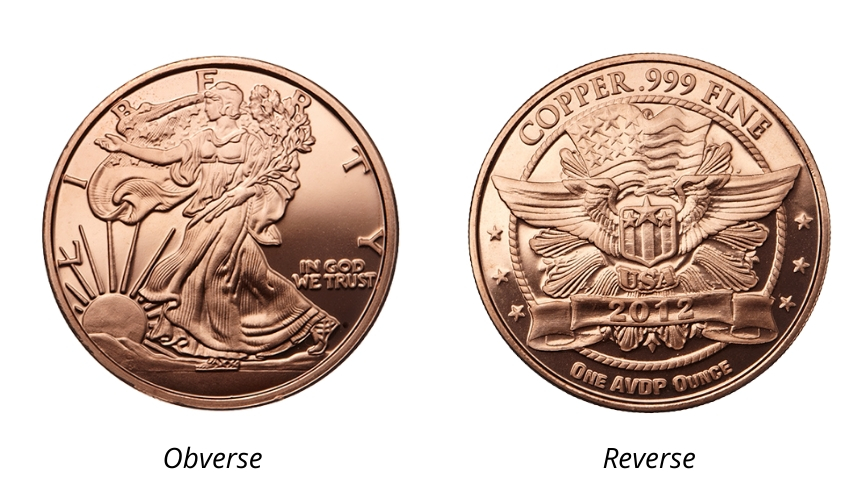 Walking Liberty .999 Fine Copper Round